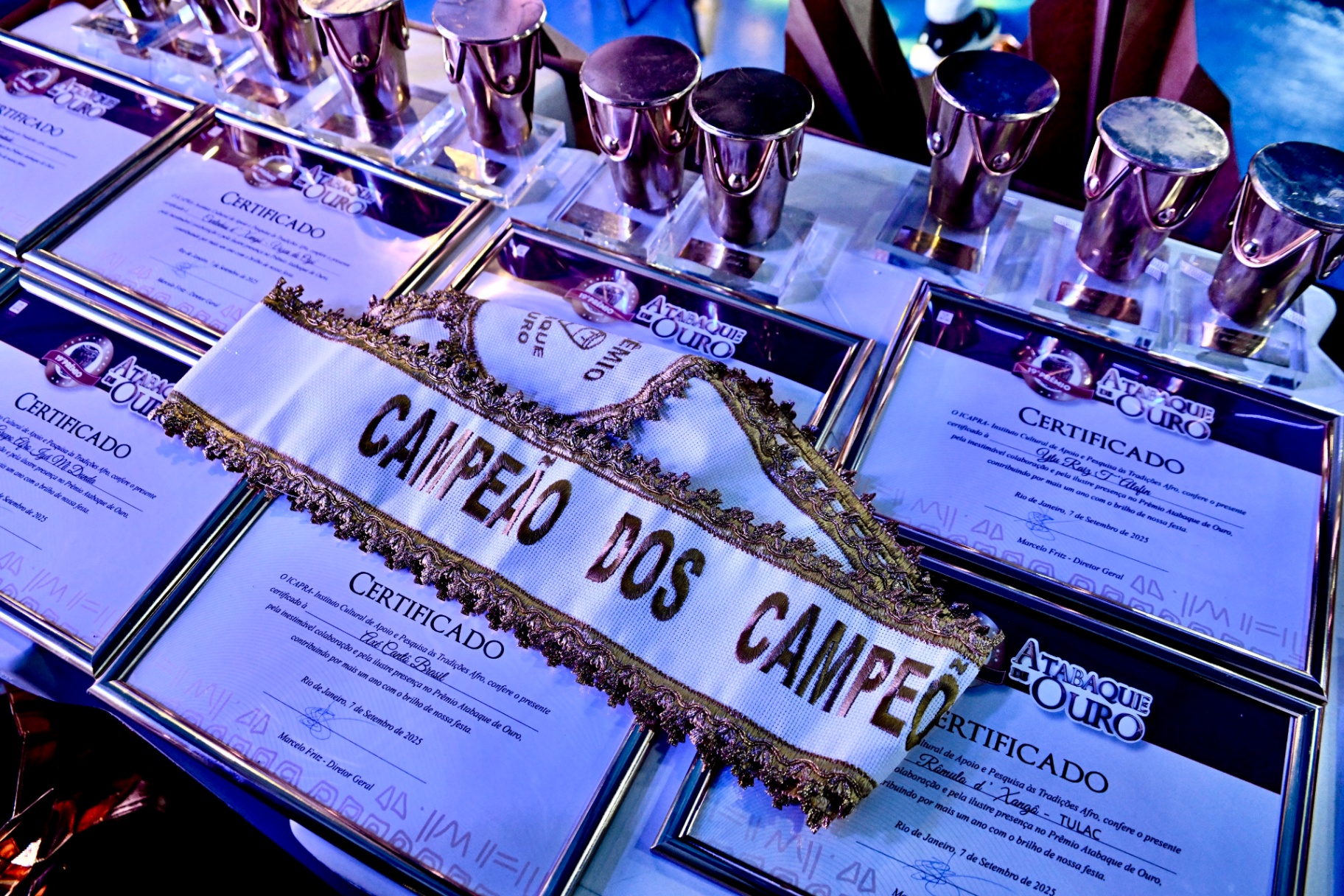 Certificados e faixa de Campeão dos Campeões — 7 de setembro de 2025